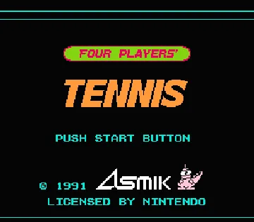 Four Players' Tennis (Europe) screen shot title